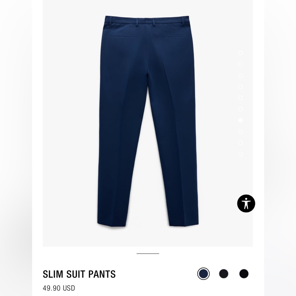 ZARA SLIM SUIT PANTS